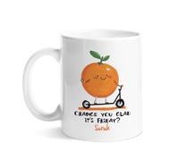 Tazas De Té Novedad Taza Cerámica Maravilloso. Me Alegro De Que Sea Viernes Con Frutas. Divertido Tazas De Café Para Mamá Leche Mujer 330Ml