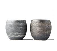 Tazas de té SHO-CHU, juego de 2 piezas, 320 ml, plata y bronce, MIJ