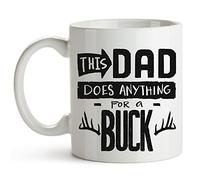 Tazas Desayuno Esto hace cualquier cosa Buck Daddy Deer Taza café café | 330ML Taza de Cerámica diseño moderno Tazas Té para Navidad leche Novias