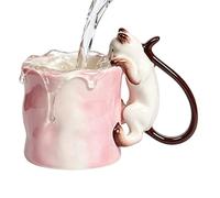Tazas Divertidas | Cerámica Divertida Para Bebidas 280 ml,Taza de Café con Asa 3D de Gato | Para Hombres Mujeres Familia Colegas Amantes De Los Gatos Hogar Oficina Dormitorio Estudio Apartamento