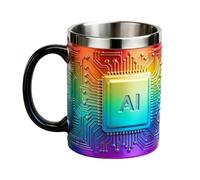 Tazas frescas para hombres - Tema de Tecnología Chip-En Forma de Chip-Decoración Divertida de Escritorio - Taza de viaje de café - Para Clima Frío Picnic Agua Al Aire Libre Fogata Té