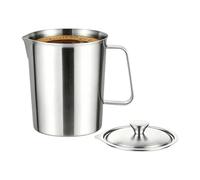 Tazas Medidoras de Acero Inoxidable,Recipiente Resistente al Calor con Doble Escala y Tapa | Jarra De Agua Fría Y Caliente - para Hornear, Preparar, Cocina, Horno, Lavavajillas, Congelador, Hogar