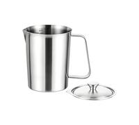 Tazas Medidoras de Acero Inoxidable - Recipiente Resistente al Calor con Doble Escala y Tapa,Utensilios de Medición para Cocina | para Hornear, Preparar, Cocina, Horno, Lavavajillas, Congelador, Hogar