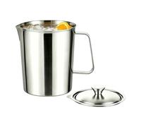 Tazas Medidoras de Metal | Recipiente de Acero Inoxidable con Doble Escala y Resistente al Calor con Tapa - Utensilios de Medición para Cocina - para Cocinar Hornear Preparar Cocina Horno Lavavajillas