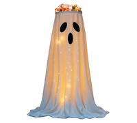 Tazón de caramelo de Halloween luminoso, decoración de fantasmas para linda figura para baño interior de jardín