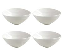 Tazón de porcelana para sorbete o postre, blanco, 15x15x6,6 cm, juego de 4 unidades