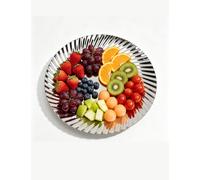 Tazón de postre vintage de acero inoxidable, 25 cm de diámetro, forma redonda