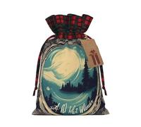 TBABMDPDM Not All Who Wander Are Lost 1 Saco de Papá Noel de Navidad, bolsa de regalo de lino con cordón, para almacenamiento de paquetes de fiesta de Navidad