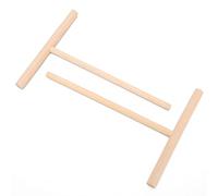 Tbest 2 Espátulas de crepé para Esparcir Masa de Panqueques de Madera en Forma de T para Cocina, Herramienta Esparcidora de Masa Uniforme para Crepes, Panqueques, Tortillas, Utensilio de Cocina de