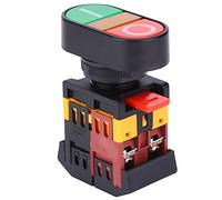 Tbest Apbb 22/25N Interruptor de Botón Doble Nonc Momentáneo 220 Vac con Luz LED Configurable Circuitos Rojo Verde Panel de Control Comercial Industrial (380V)