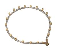 Tbest Boquilla Anular Multifuncional G3/8 Rosca Hembra Boquilla Atomizadora de Pulverizador Múltiple de 7 Cabezales para Riego Agrícola de Jardín Prueba de Acero Inoxidable (20 cabeza)