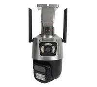 Tbest Cámara de Seguridad de 8MP Vigilancia WiFi Al Aire Libre 360 Grados PTZ Detección de Movimiento Noche IP66 Impermeable para Negocios en Casa ABS Negro 883g (Enchufe de la UE)