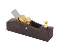 Tbest Cepillo de Madera Mini, Diseño de Fondo Plano para Precisión | Compacto y portátil, abrazadera de metal segura, hoja de acero de alta velocidad, base de ébano duradera