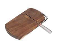 Tbest Cortador de Queso, Bloque de Alambre, Tablero de Herramientas para Cortar Salchichas, Jamón, Biltong, Cecina, Suministros de Cocina, Cortador de QuesoEl Hecho de Queso Block C Es de Madera con