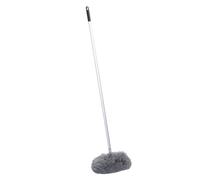 Tbest Duster Redondo con Varilla de Extensión de 140 Cm (Gray) | Material de fibra suave, rotación de 360 grados, limpieza eficiente.