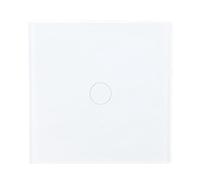 Tbest Interruptor de Luz Táctil de Pared Panel de Vidrio Templado Retardante de Llama Táctil Capacitivo de Alta Sensibilidad para Lámparas Incandescentes Halógenas LED con Luz Indicadora