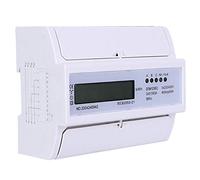 Tbest Medidor de Energía Trifásico, Clase 1 Precisión | Medidor de potencia digital, pantalla LCD, carril DIN de 35 mm, salida de pulso remota