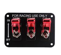 Tbest Panel de Interruptor de Combinación de Palanca de 12V 20A para Interruptores de Relés de Motor de Encendido de Coche de Carreras Ajuste Universal para Barco RV de Bricolaje Automotriz de 12V