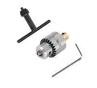 Tbest Pequeño Chuck de Taladro, Chuck de Taladro de 4 Mm, Accesorios de Piezas de Herramientas Eléctricas Micro 0.3 4 Mm JTO JOT TAPOR MONTADO y Llave con Llave de para Eléctrico de Torno