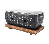 Tbest Portable Japanese BBQ Grill Stove, Compact Aluminum (M) | Ligero, Multifuncional, Calentamiento Rápido, Uso en Camping