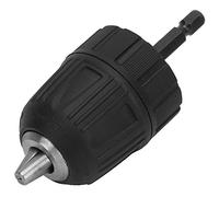 Tbest Portabrocas/llave de Portabrocas, de Carcasa de Plástico 0,8-10 Mm 3/8-24UNF + 1/4 Cabeza Hexagonal Varilla de Extensión de Rosca 3/8