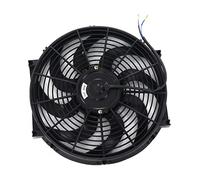Tbest Radiador y Accesorios Kit de Montaje de Ventilador de Refrigeración de Radiador Eléctrico Universal de 14 Pulgadas 12V 90W Ventilador Delgado Push Pull