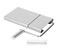 Tbest Tabla para Cortar Queso con Guillotina, Cortador de Mantequilla de Jamón y Queso de Acero Inoxidable para el Hogar con Accesorio de Cocina de Alambre de Corte