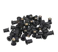 Tbest Tuercas de Pozo de Goma M5 Tuerca del Eje del Parabrisas de la Motocicleta de 5 Mm 10 Piezas / 20 Piezas / 50/100 Sujetadores de Manga de Latón y Goma para Accesorios de Kayak, Canoa y Barco