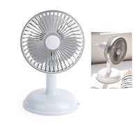 Tbest Ventilador Eléctrico Vintage Portátil, Diseño Desmontable (azul | Ligero, estilo retro, carga USB, ideal para el hogar, oficina, fácil de limpiar.