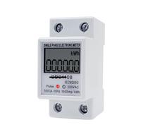 TBZOQAID Medidor de energía eléctrica monofásico LCD, CA Digital Watt-Hora 220V 60A 50Hz, Carril DIN