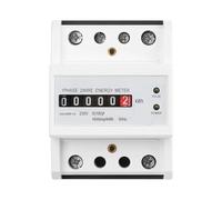 TBZOQAID Medidor de energía monofásico Carril DIN, CA 220V 100A, Contador Consumo, vatímetro analógico, Instrumentos electrónicos 50HZ