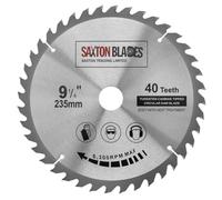 TCT23540T Saxton TCT hoja circular de sierra de madera de 235 mm x 30 mm de diámetro x 40 t, compatible con Bosch Makita Dewalt