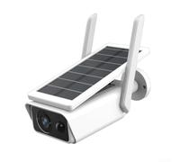 TDCuizent Cámara de seguridad alimentada por energía solar con sensor de movimiento PIR 1080P HD cámara de vigilancia con audio bidireccional IP66 impermeable CCTV inalámbrico para el hogar, jardín