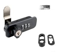 TDCuizent Cerradura mecánica de combinación para archivador, cajón, puerta de oficina, seguridad ABS y construcción de aleación de zinc con indicador rojo y verde y llave de respaldo, negro o plateado
