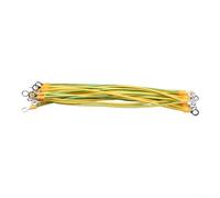 TDCuizent Conectores de cable de tierra solar fotovoltaica BVR Cable flexible de cobre amarillo verde con terminales preinstalados para panel fotovoltaico para electricidad industrial (2.5mm2-10CM)