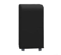 TDCuizent Funda de aire acondicionado portátil negra protectora para polvo con bolsillo lateral para control remoto, cubierta de unidad de CA móvil con correa inferior ajustable de 15.7 x 18 x 30