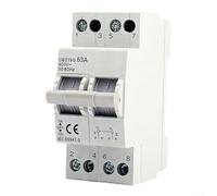 TDCuizent Interruptor de transferencia manual de doble potencia entrelazado con interruptor de circuito montado en riel, protector de cortocircuito para sistemas eléctricos, dispositivo de protección