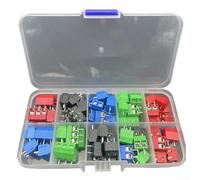 TDCuizent Kit de bloque de terminales de tornillo de montaje en PCB, 68 conectores de paso KF301-5.0, terminales de cable 2P y 3P, clasificación de 6 A 150 V para proyectos Arduino Pi GPIO, varios