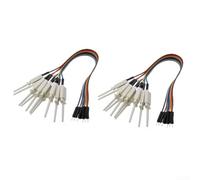 TDCuizent Kit de clip de gancho de prueba de analizador lógico de 20 pines Cables de sonda macho Clips de resorte retráctiles seguros para pruebas de circuitos Analizador USB Compatible Cables