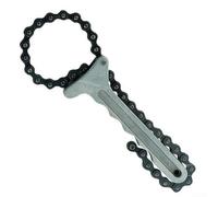 TDCuizent Llave de filtro de cadena de acero para filtros de aceite OD de 3/8 a 4-1/4 pulgadas, herramienta de agarre de mango de aluminio para tareas de reparación y automoción