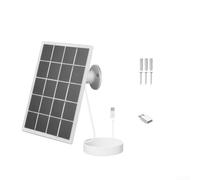 TDCuizent Panel de carga solar 3.3W Silicio monocristalino para anillo para BLINK para REOLINK para cámaras ANKER Tipo-C a adaptador USB Cable de 3 metros 3-5V Dispositivos de seguridad Negro Blanco