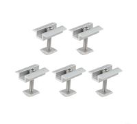 TDCuizent Paquete de 5 soportes de montaje de panel solar de aleación de aluminio, orientación ajustable, carga de nieve de alto viento para módulos sin marco, configuración de techo flexible