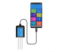 TDCuizent Sensor de suelo USB Tipo Pin Medidor de conductividad de temperatura de humedad IP68 Impermeable Monitoreo agrícola Resina epoxi Resina rápida Aislamiento electromagnético (B)
