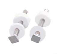 TDCuizent Tornillos de fijación de tapa de inodoro de acero inoxidable con cabeza cuadrada y amortiguadores de tuerca de goma para modelos K-3566T-U, kit de repuesto de bisagra segura para reducir el