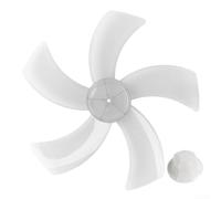 TDCuizent Ventilador de plástico PP de 18 pulgadas, diseño de cinco hojas, cubierta de tuerca de bajo ruido, pieza de repuesto fácil de instalar para ventiladores de escritorio de pedestal, accesorio