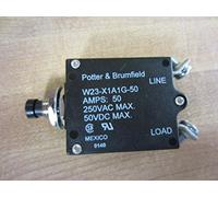 Te conectividad/POTTER y BRUMFIELD w23-x1 a1g-50 Interruptor de circuito, térmica, 1P, 250 V, 50 A