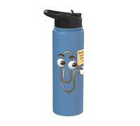 ¿Te gustaría reiniciar la vida? Funny 90's Paperclip - TFS Stainless Steel Insulated Water Bottle