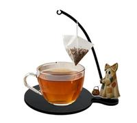Tea Bag Holder For Mug - Acrylic Tea String Rest | Non Slip Coaster