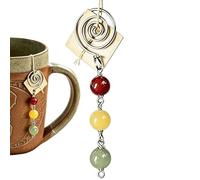 Tea Bag Hook For Mug - Bitterness-Free Experience Reusable Infuser Strainer, Non-slip Stainless Tea Bag Weights With Bead Charm | For Countertop Office Travel Cooking Teapot Coffee