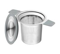 Tea Strainer, Mesh Tea Infuser, Loose Steeping Basket with Lid Stainless Steel Large Capacity with Handles, Drink Infuser for tazas, Cups, Interior, Kitchen, 13,8 x 7,3 x 5,6 cm